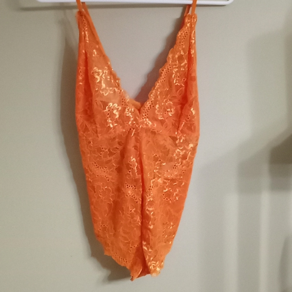 🆕️ Shein Orange Floral Teddy Onesie